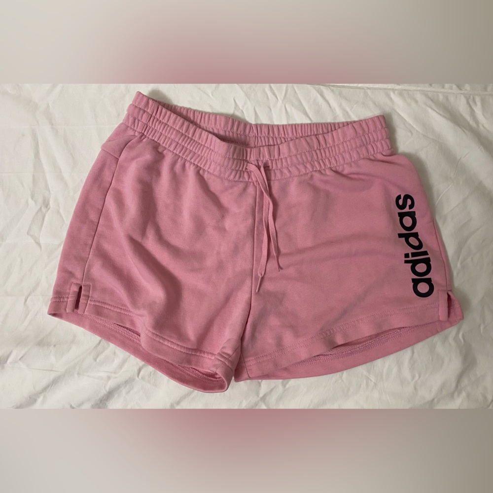 Adidas pink workout shorts